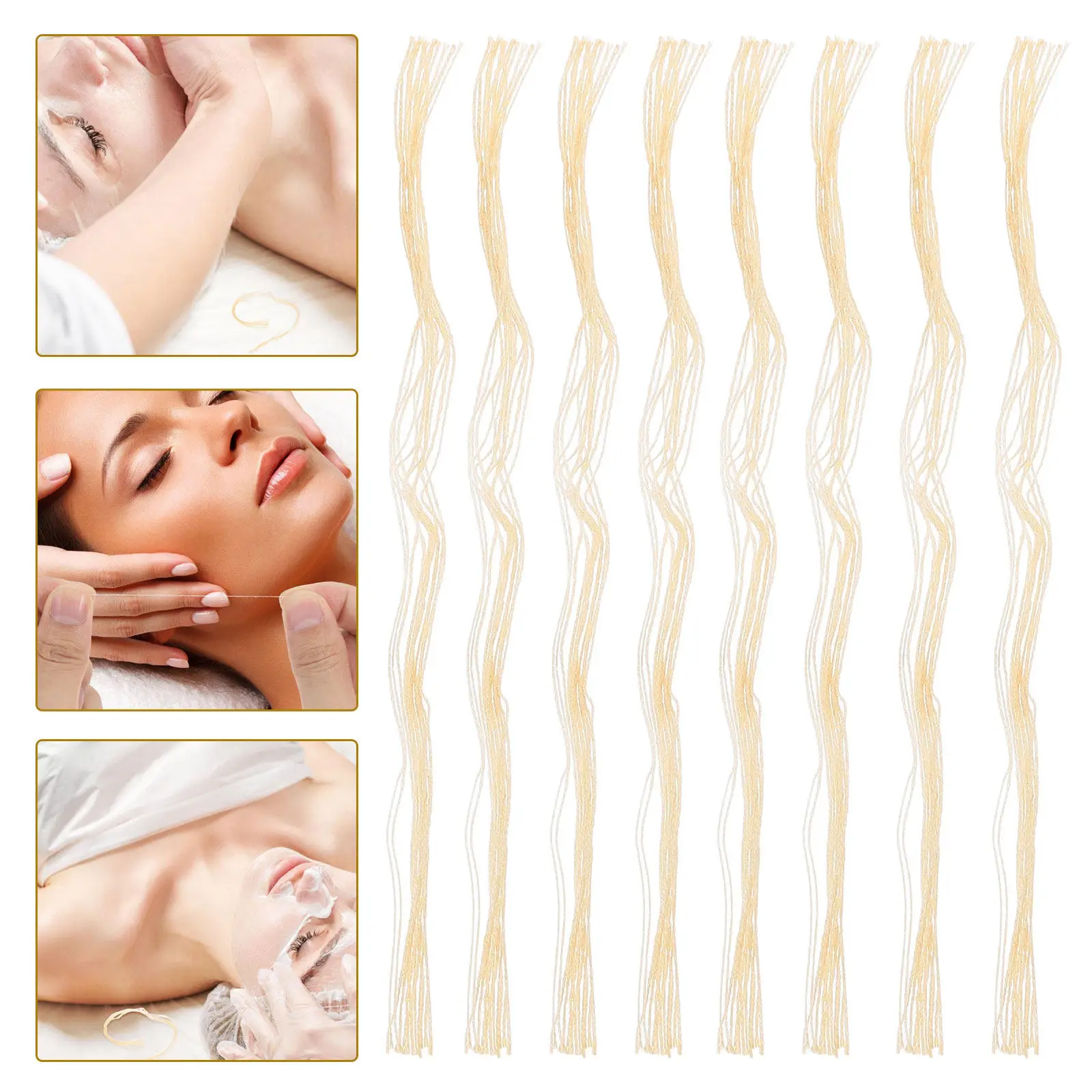 20 Bags Protein Thread Lifting Tool Skin Tightening Forehead Neck Soluble Protein Threads Wrinkle Reducing Face Contouring