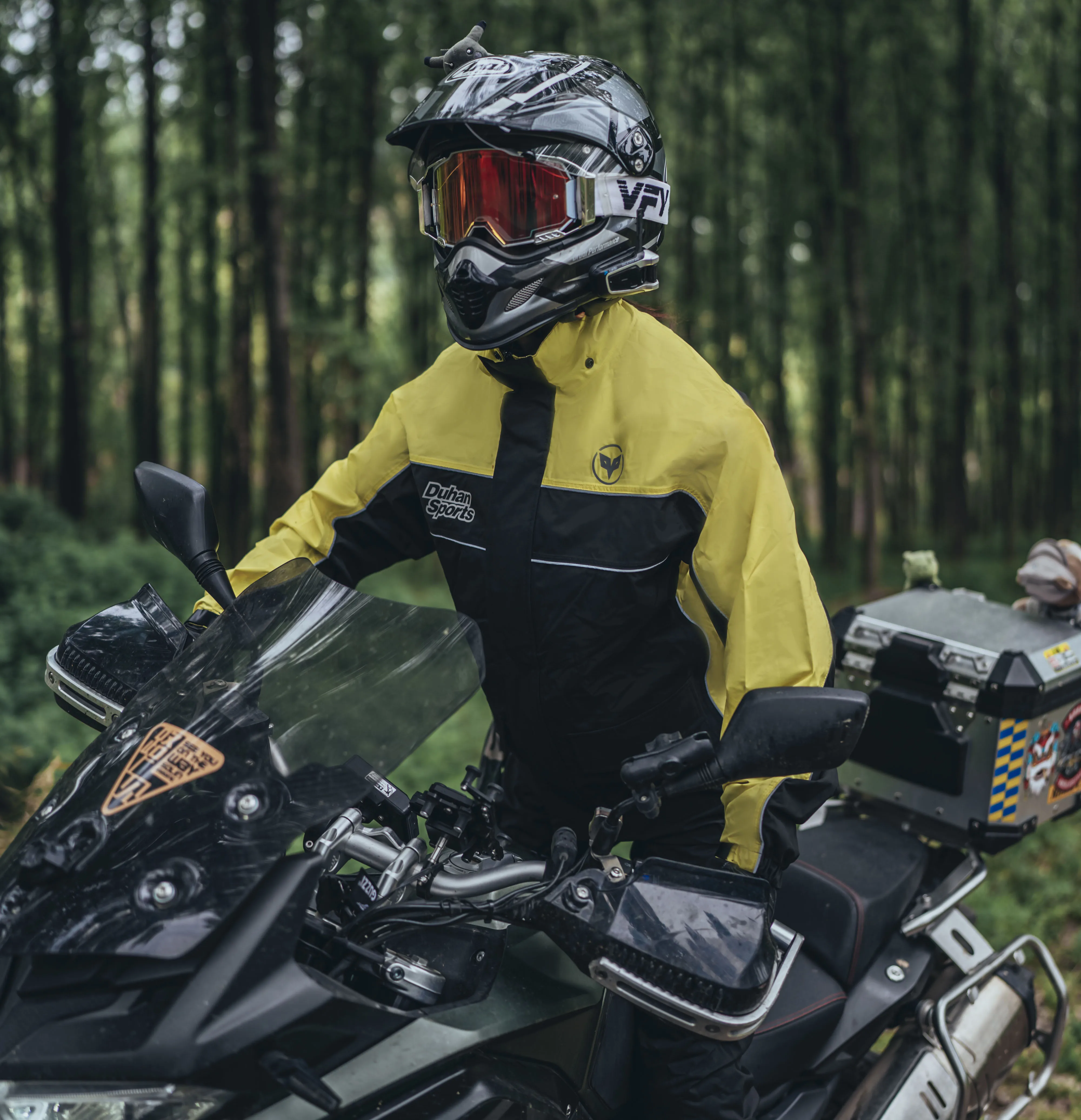 Raincoat Rain Pants Suit Full Body Motorcycle Riding Reflective Split Raincoat Suit Outdoor Waterproof Rain Coat for Men Women