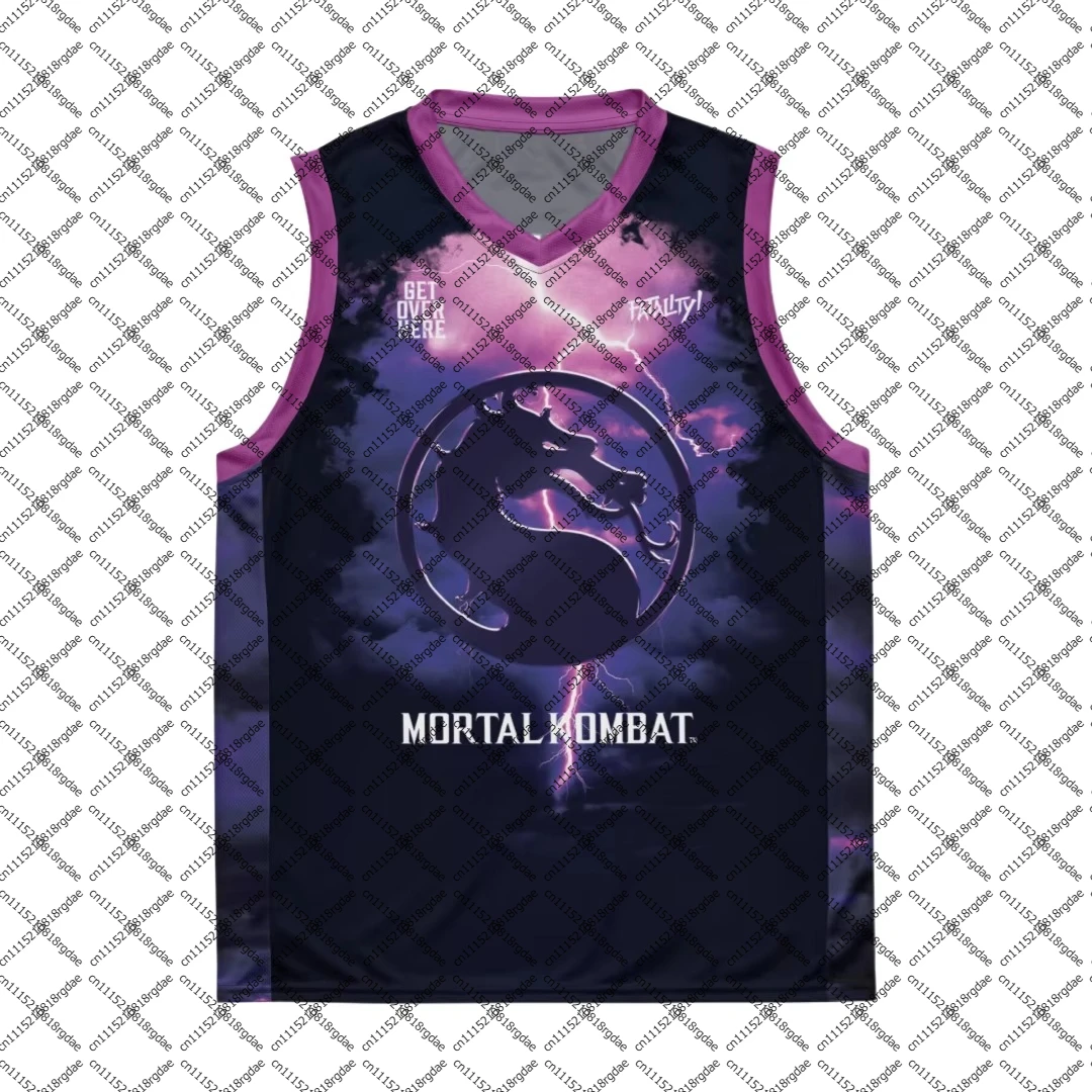 Mortal Kombat Flawless Victory Basketball Jersey Movie Themed Sports Vest V-Neck Sleeveless T-Shirt Gym Tank Top Family Matching