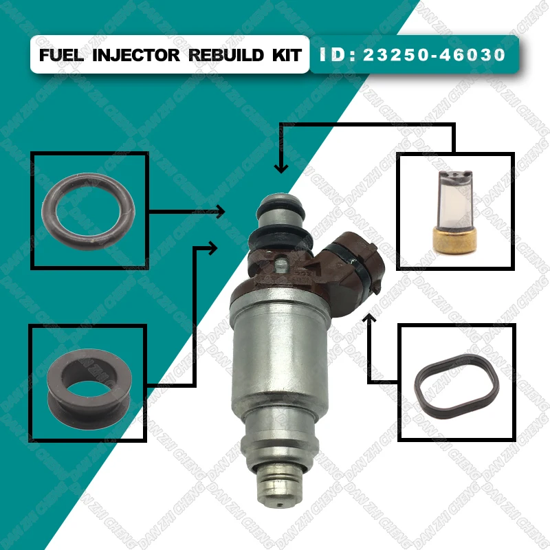 

Fuel Injector Service Repair Kit Filters Orings Seals Grommets for FJ415 For 92-95 Lexus SC300 GS300 Toyota Supra 23250-46030