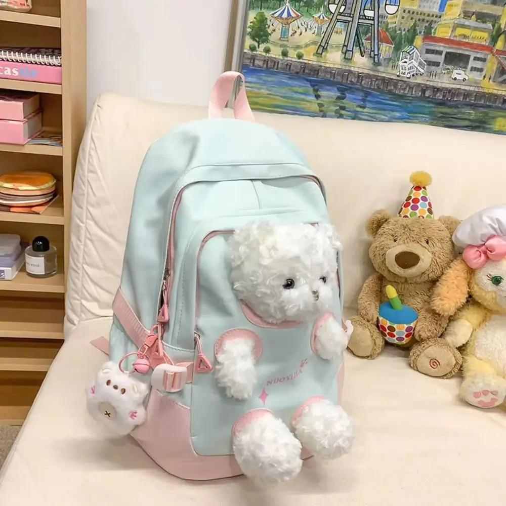 Kawaii Süßer Bärenrucksack Niedlicher Bären-Schulrucksack Große Kapazität Leichter Niedlicher Schulrucksack für Teenager-Mädchen – Detail 11
