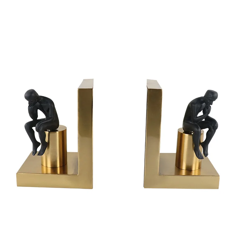 

Light Luxury Thinker Books rely on metal ornaments, creative and practical home decoration, bookends, handicrafts