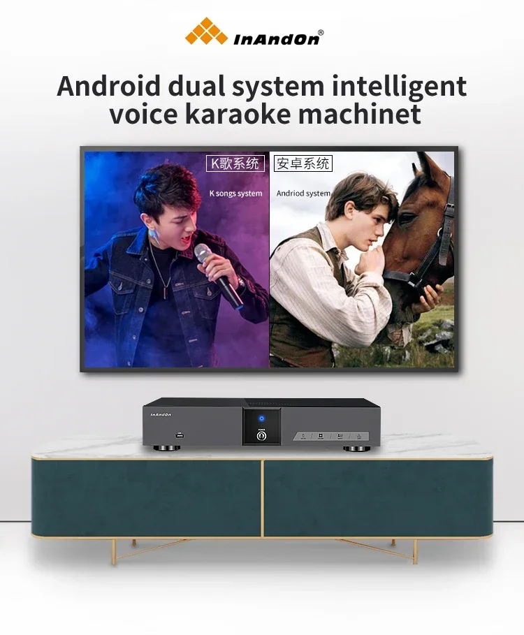 Hoge Kwaliteit InAndOn Karaoke Machine KV-V5 MAX Thuis KTV Professionele Karaoke Systeem Host zonder Harde Schijf Karaoke Set Speler