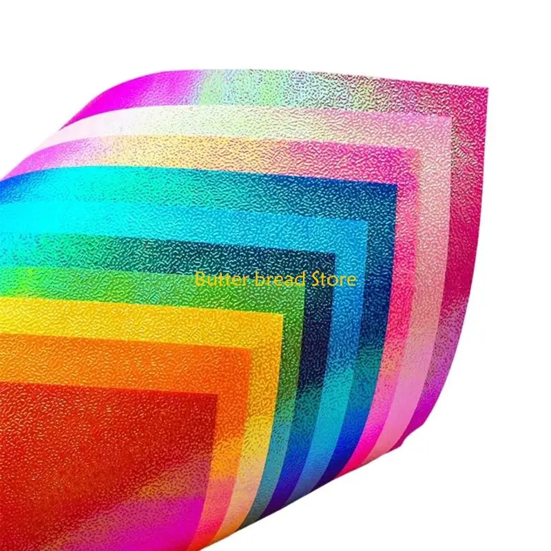 W89C 50/100Pcs Multicolor Glossy Finish Craft Paper 15cm Colorful Shimmering Paper for Kid Student Card Making Gift Wrapping