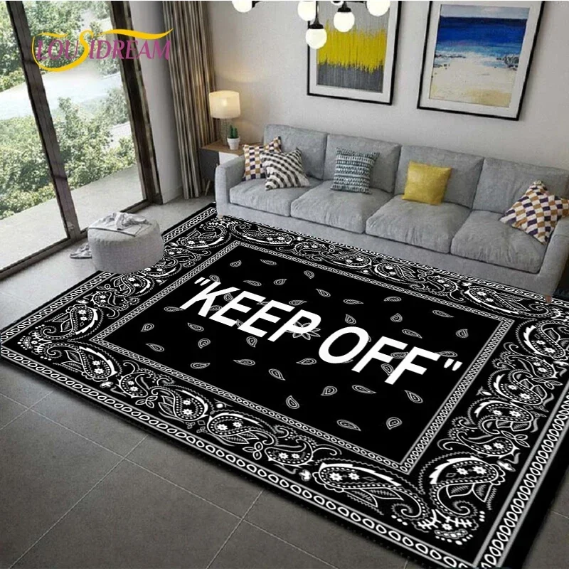 KEEP OFF Creat Carpet for Living Room Bedroom Decorat,Coffee Table Kitchen Washroom Bathroom Non-slip Floor Area Mat Alfombra