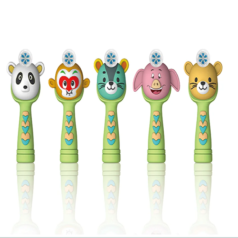 Retractable Cartoon Children's Toothbrush Travel Portable Carry Toothbrush 3-6 Years Old Soft Bristle Guard Teeth Toothbrush