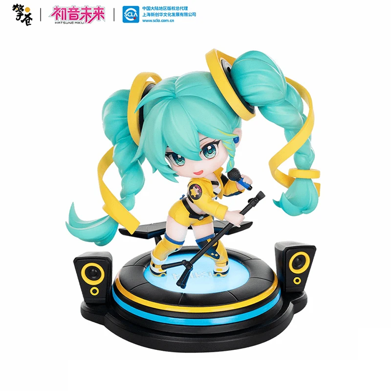 

Qingcang Hatsune Miku 17th Anniversary Under The Dazzling Light Q Ver. PVC 11CM Anime Action Figures Model Collection Toy