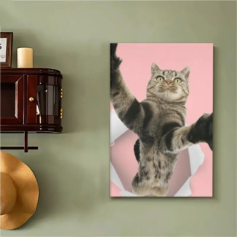 Custom Photo Wall Art Wooden Framed Canvas Painting 20x30cm Personalized Customized Picture Upload Your Own Image Gift for Famil