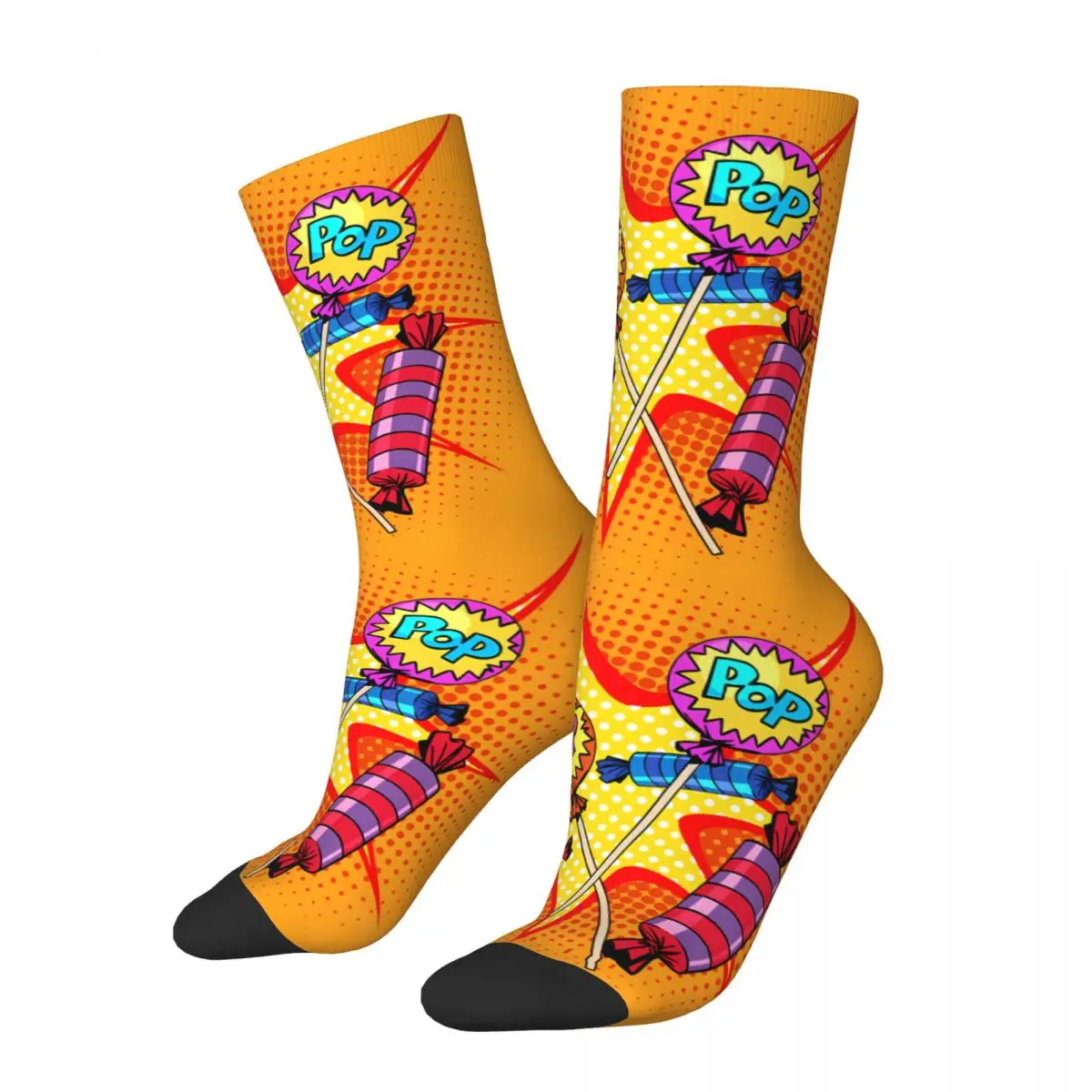 

Super Food Comic Pop Art Sock Printed Man Polyester