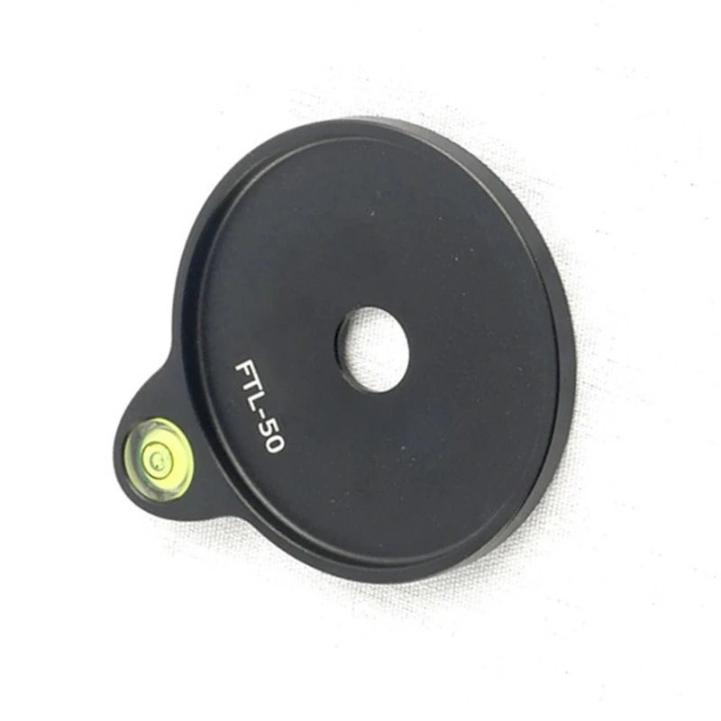 Aluminum Tripod Mount Adapter with 50mm Inner Diameter Tripod Bubble Leveling Attachment Plate for Camera Stability