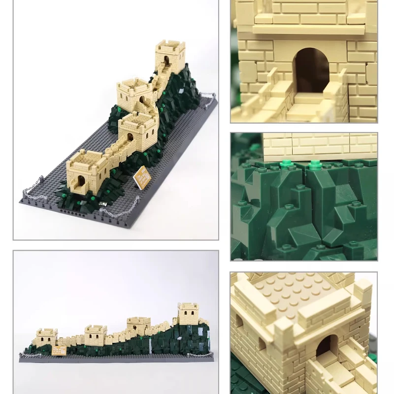 SEMBO – blocs de construction Great Wall Badaling, modèles architecturaux anciens assemblés à la main, cadeaux créatifs, jouets éducatifs, ornements