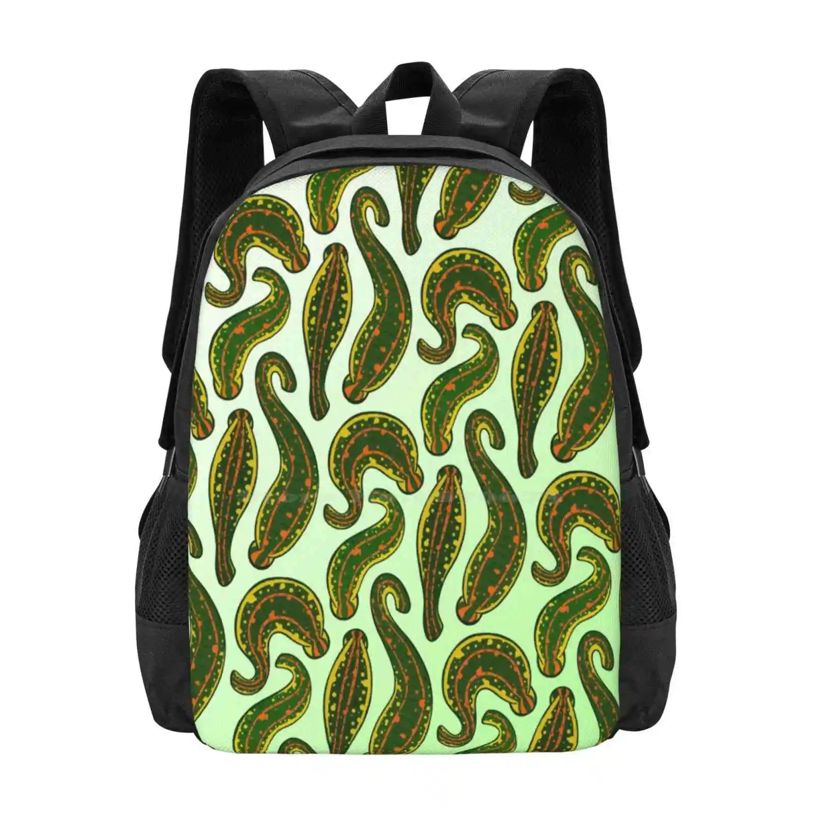 

Leeches Teaches Hot Sale Schoolbag Backpack Fashion Bags Leeches Patterns Worms Annelids Green Colorful Parasites Medicinal