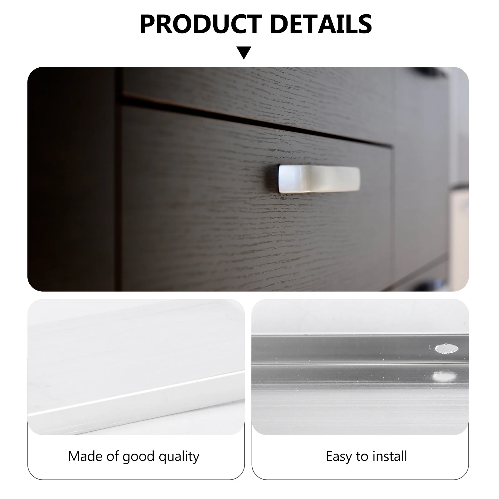 

4 Pcs Invisible Cabinet Door Handle Knobs Pull Handles Drawer Metal Garbage Pulls for Wardrobe