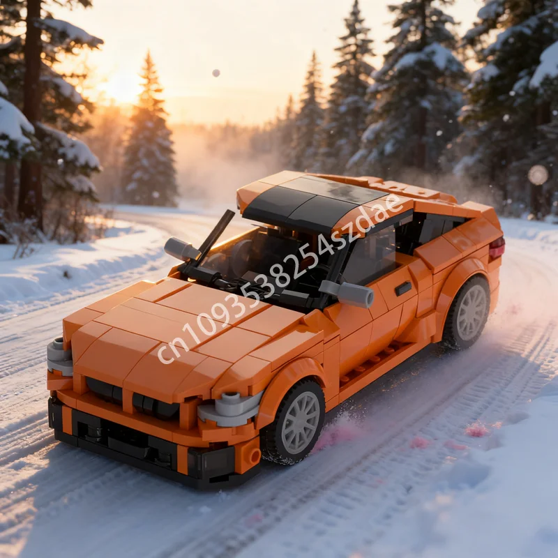 

418pcs MOC BMWedd Orange City Champions Supercar Model Building Blocks Christmas Gift Assemble Creative Toys Idea Birthday