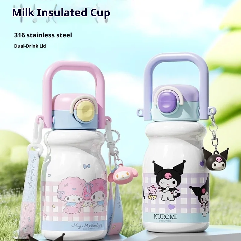 

Kurumi Kids Insulated Water Bottle - Melody Straw Cup For Girls' School Use 2025 New Portable Water Bottle - Halloween & Christm