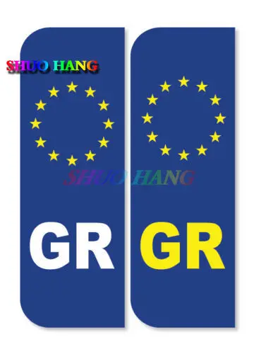 Spanish License Plate Irish Car Number French Car Number Flag Car Sticker Vinyl Auto Parts License Plate Trunk Racing Decal PVC