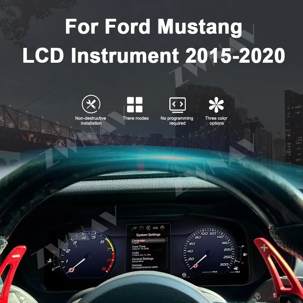 

12,3 ''для Ford Mustang 2015-2020 ЖК-дисплей приборной панели цифровой кластер модуль умных датчиков виртуальный кабина