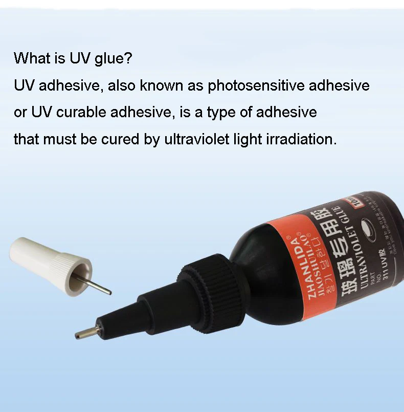 УФ-клей для стекла, 10/50 мл
