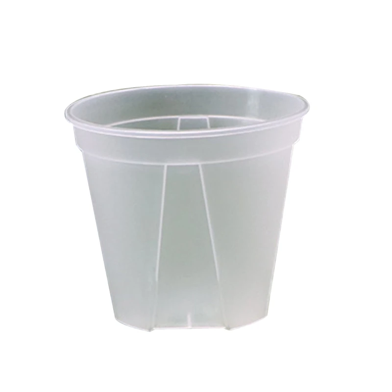 Clear Flower Pot Planter Cactus 12/15/18cm Durable PP Transparent Flower Pot Orchid Pot with Holes for Home Office Desk