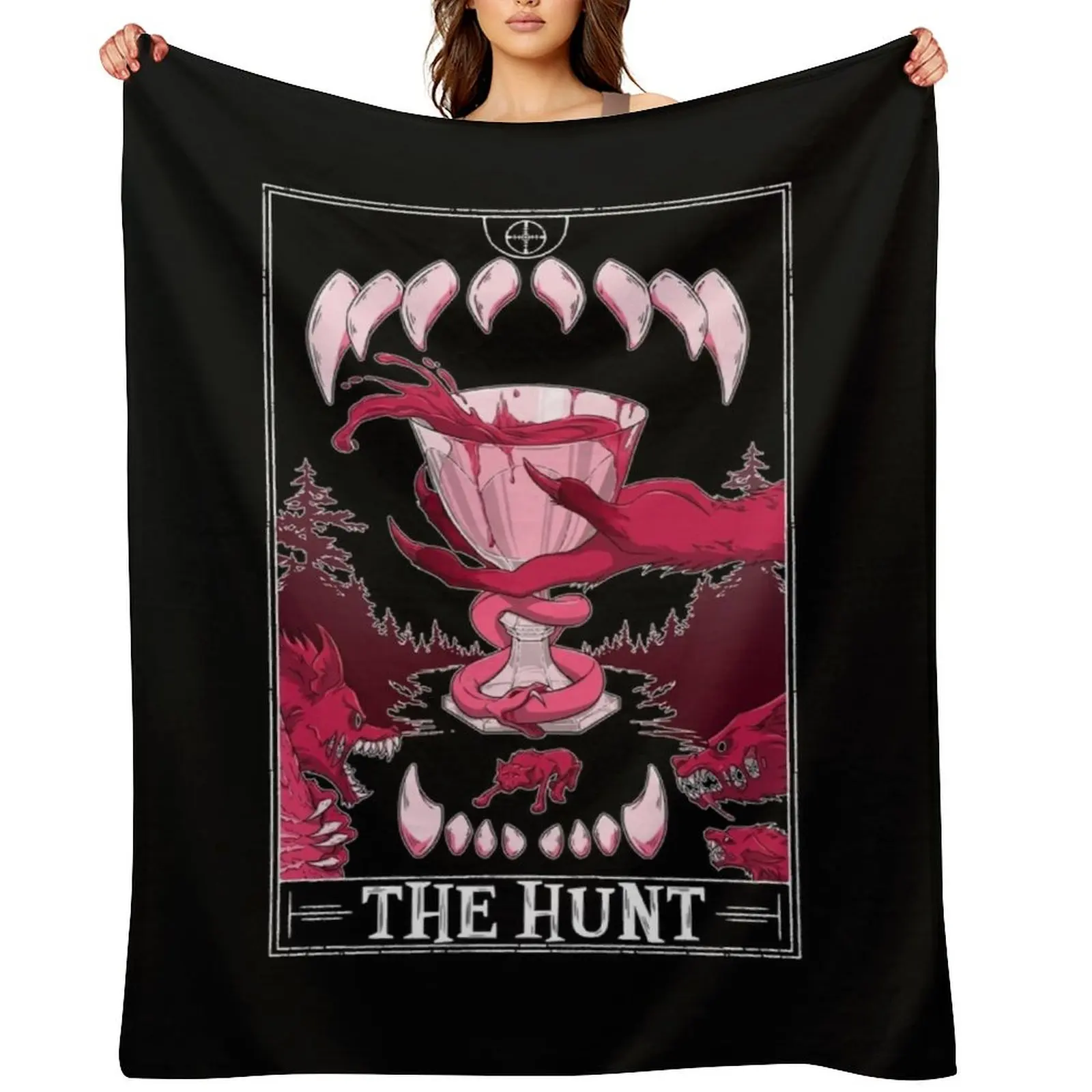 

The Hunt Tarotesque - (Dark) Throw Blanket Thin Hairy For Sofa Thin Plush Blankets