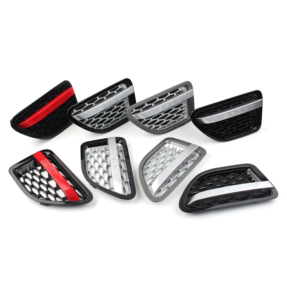 2Pcs Car Front Side Fender Air Vent Grille Grill Decoration For Land Rover L320 Range Rover Sport 2005 2006 2007 2008 2009 