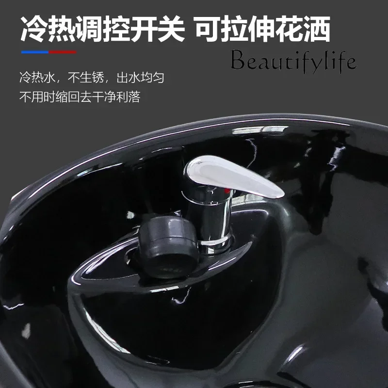 Sitting Hair-Washing Chair Japanese-Style Household Hairdressing Flushing Shampoo Barber Shop for Hair Salon Shampoo Basin