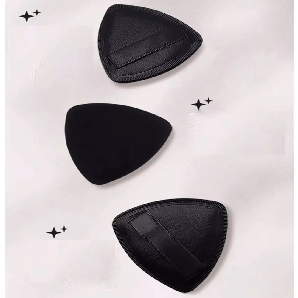 Triangolo nero in polvere per uso asciutto e bagnato, leggero, a doppio uso, con cuscino d'aria, cosmetico elastico portatile per marshmallow