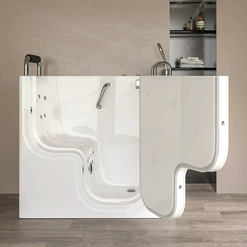 Stepping Side Door Bathing Tub For Elderly Disabled And People With Mobility Problems Acrylic Soaking Bathtub Home Use