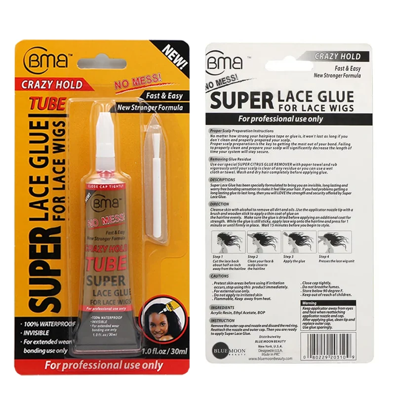 BMB Super colla impermeabile parrucca colla invisibile colla per capelli colla forte tenuta parrucca adesivo per parrucchino frontale parrucchino Non tossico