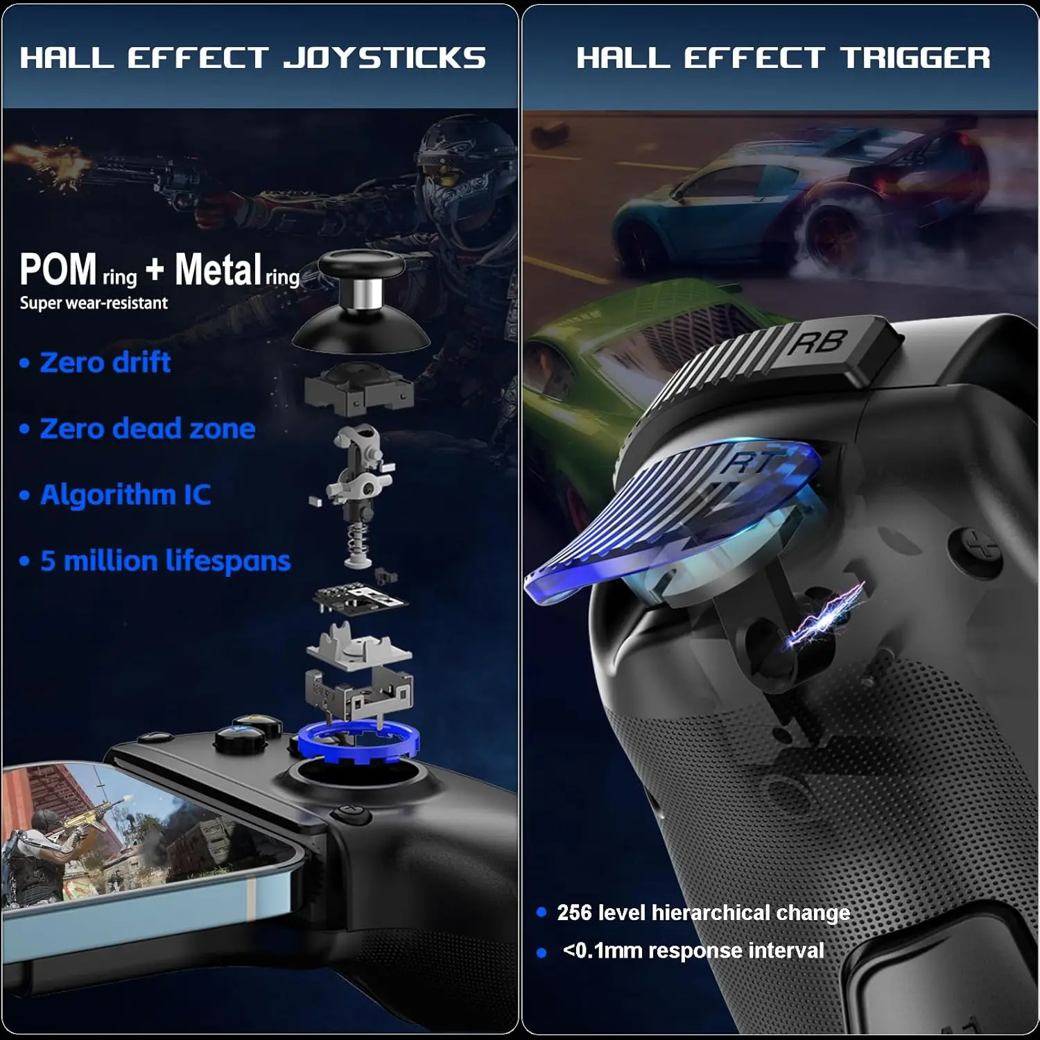 Stretching Raffreddamento Controller di gioco D10S Per SWITCH/Android/Apple IOS Tablet/PS3/PS4 ForXBOX Gamepad Streaming