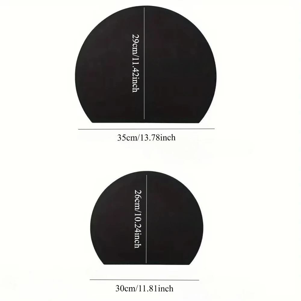 Thick Silicone Kitchen Cutting Board Pad, TPU Double-Sided Flexible Cutting Board, Anti-Slip Rubber Semi-Circular Cutting Board