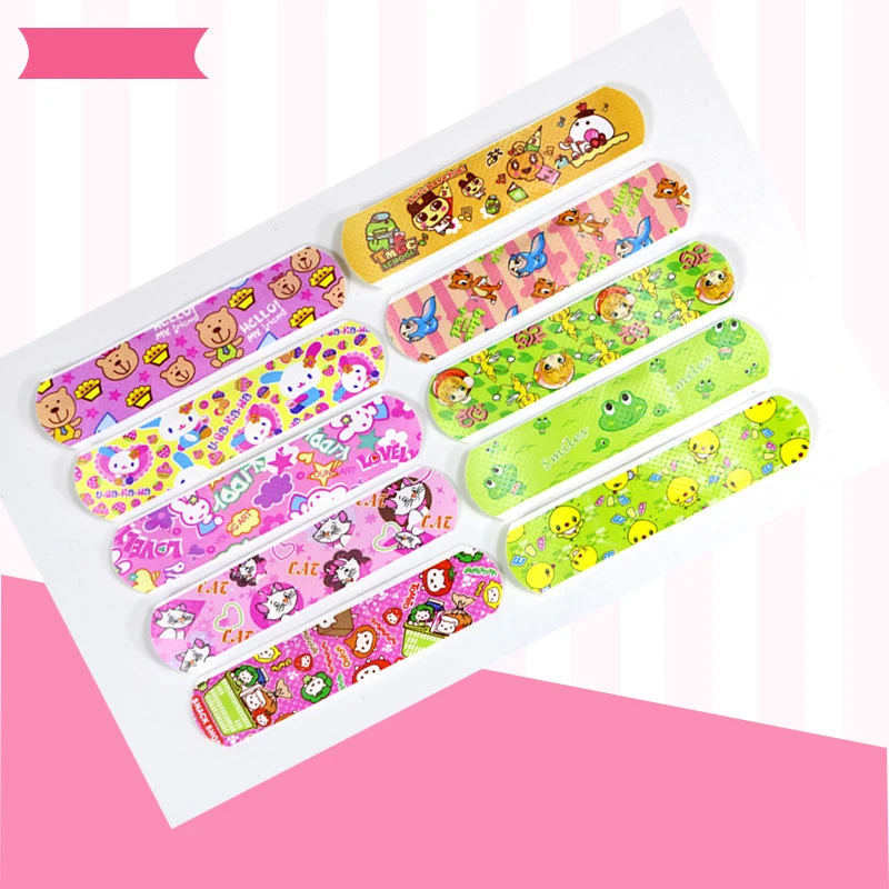 ZK50 Dropshipping 120PCs กันน้ำ Breathable น่ารักการ์ตูน Band-Aids ชุดฉุกเฉินสำหรับเด็กกาวผ้าพันแผล Band-aid