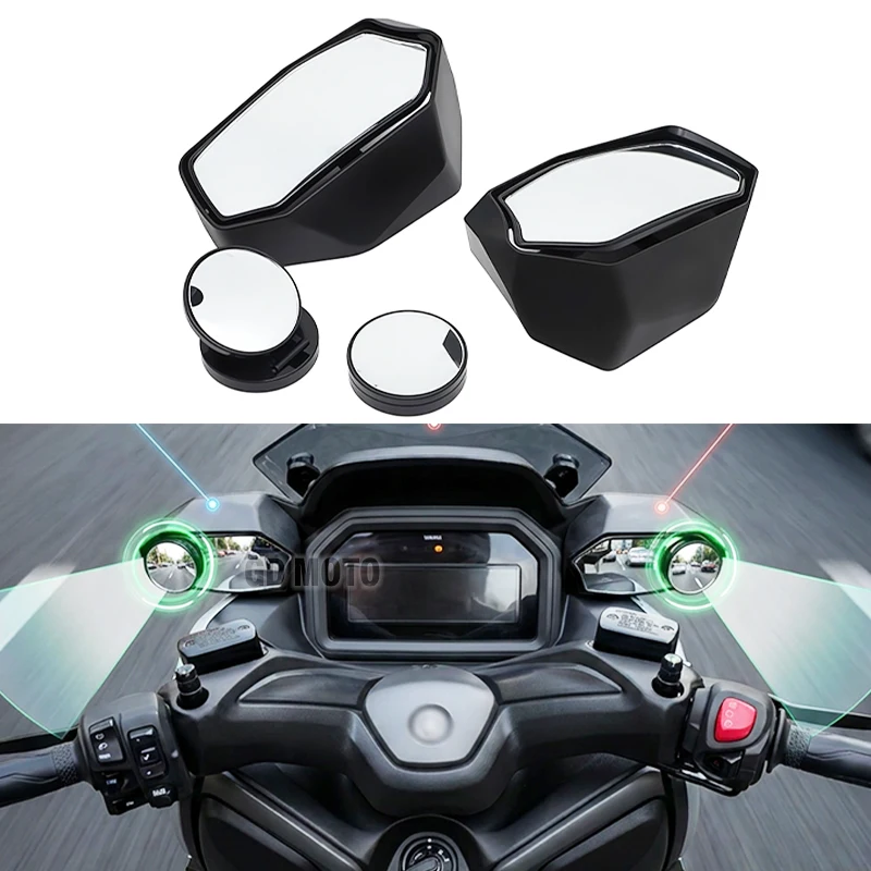 Motorcycle Forward Mirror Rearview Mirror Kit Convex Angle Adjustable Side Mirrors For Yamaha XMAX300 XMAX 300 V3 2025 2026 NEW