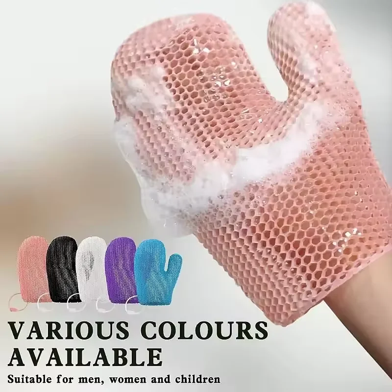 New Honeycomb TPU Exfoliating Shower Glove - Quick-Drying Body Scrubber Sponge for Bathroom