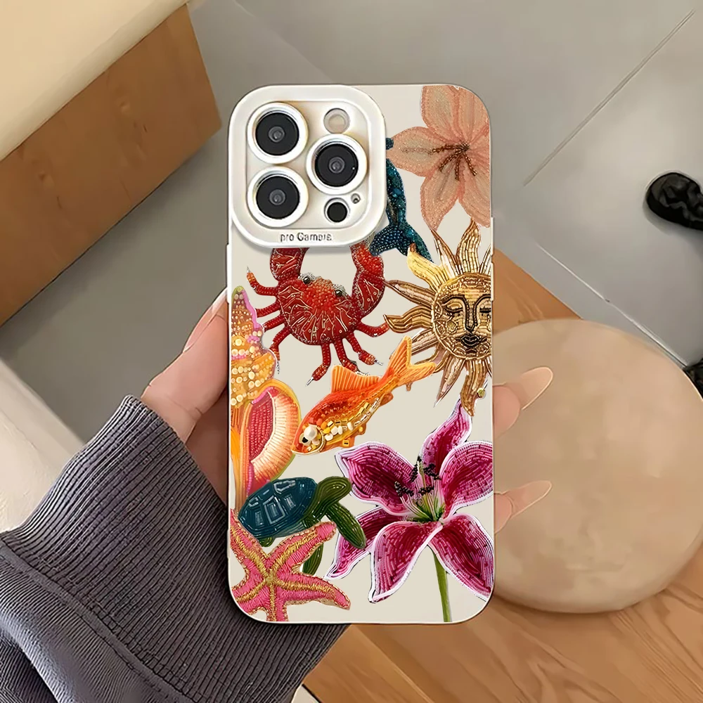 Luxuriöse Trendige Artikel Collage Handyhülle für iPhone 17 16 15 14 11 12 13 Pro Max Plus 7 8 Plus XS XR 17 Air Stoßfeste Weiche Hülle – Detail 18