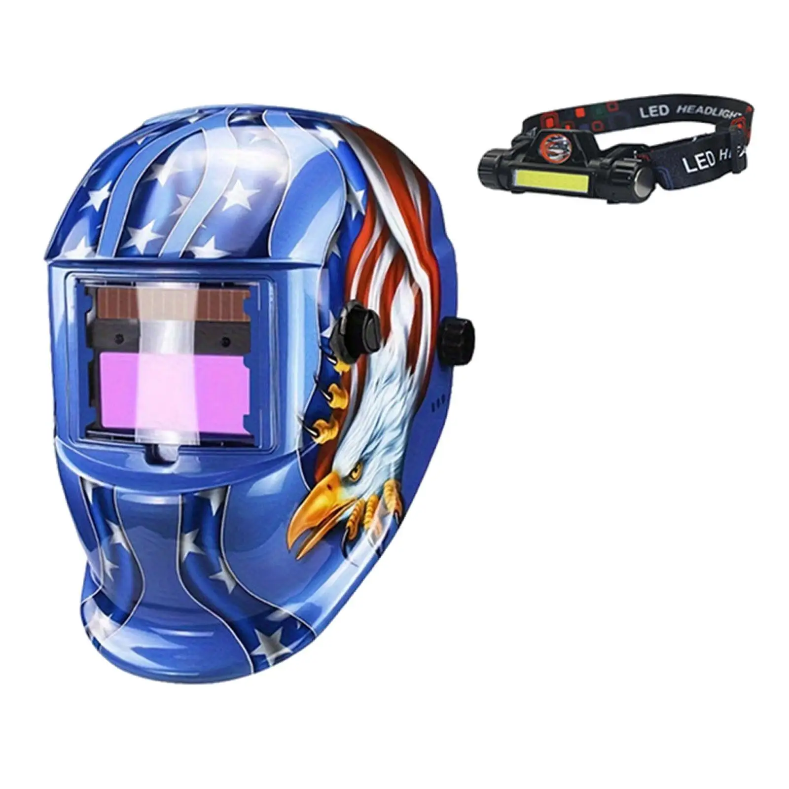 

Solar Welding Headgear Welding Helmet with LED for Construction Site Cutting