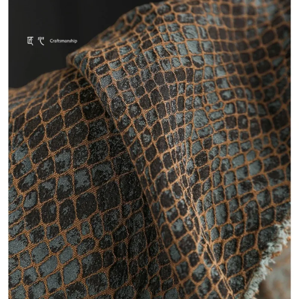 

Square Grid Stir Fried Jacquard Fabric for Lines Creative Outerwear Skirt DIY Bag Clothing Design Cloth Diy Sewing By the Meter