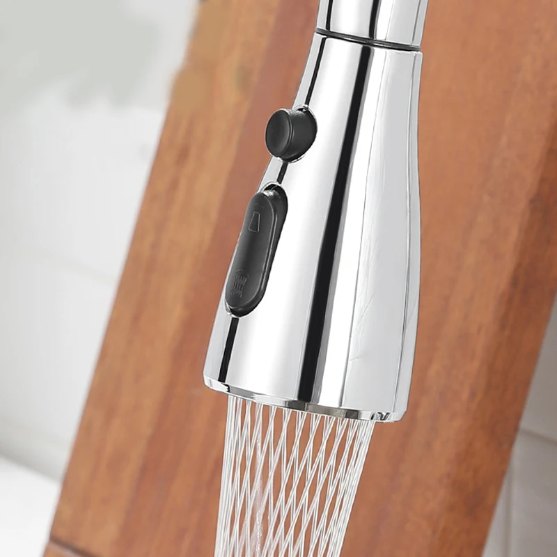 

Pull-Out Faucet kitchen Sink Universal Nozzle 3 Mode Spray Nozzle Faucet Accessories Matte Black