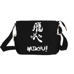 Anime Haikyuu!! Omuz çantaları Satchel çanta çocuk Schoolbag erkekler kadınlar nedensel ayarlanabilir kayış Crossbody engerbag Crossbody Haversack