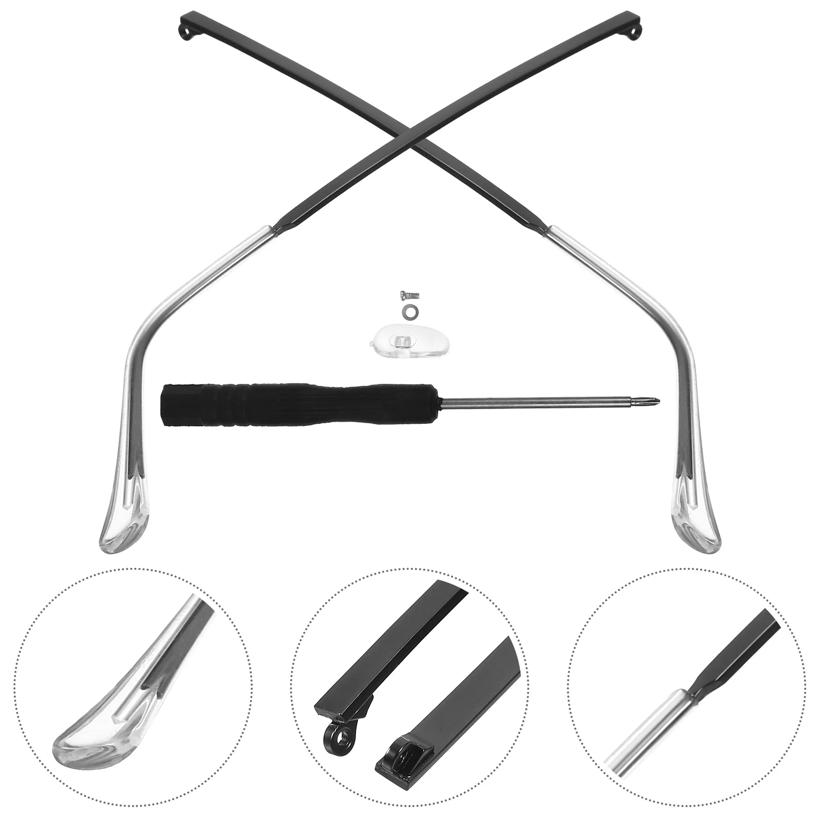 

Glasses Accessories Sunglasses Arm Legs Repair Kit Eyeglass Replacement Temple Universal Metal Eyeglasses
