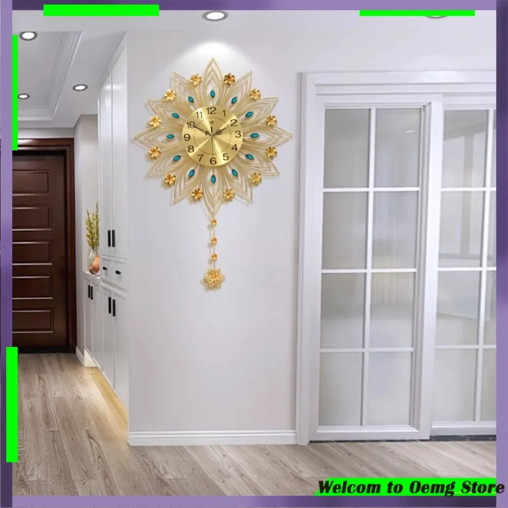 Vintage Gold Modern Luxury Wall Clock Unique Silent Design Classic Stylish Relogio Parede Perfect Home Furniture Decoration