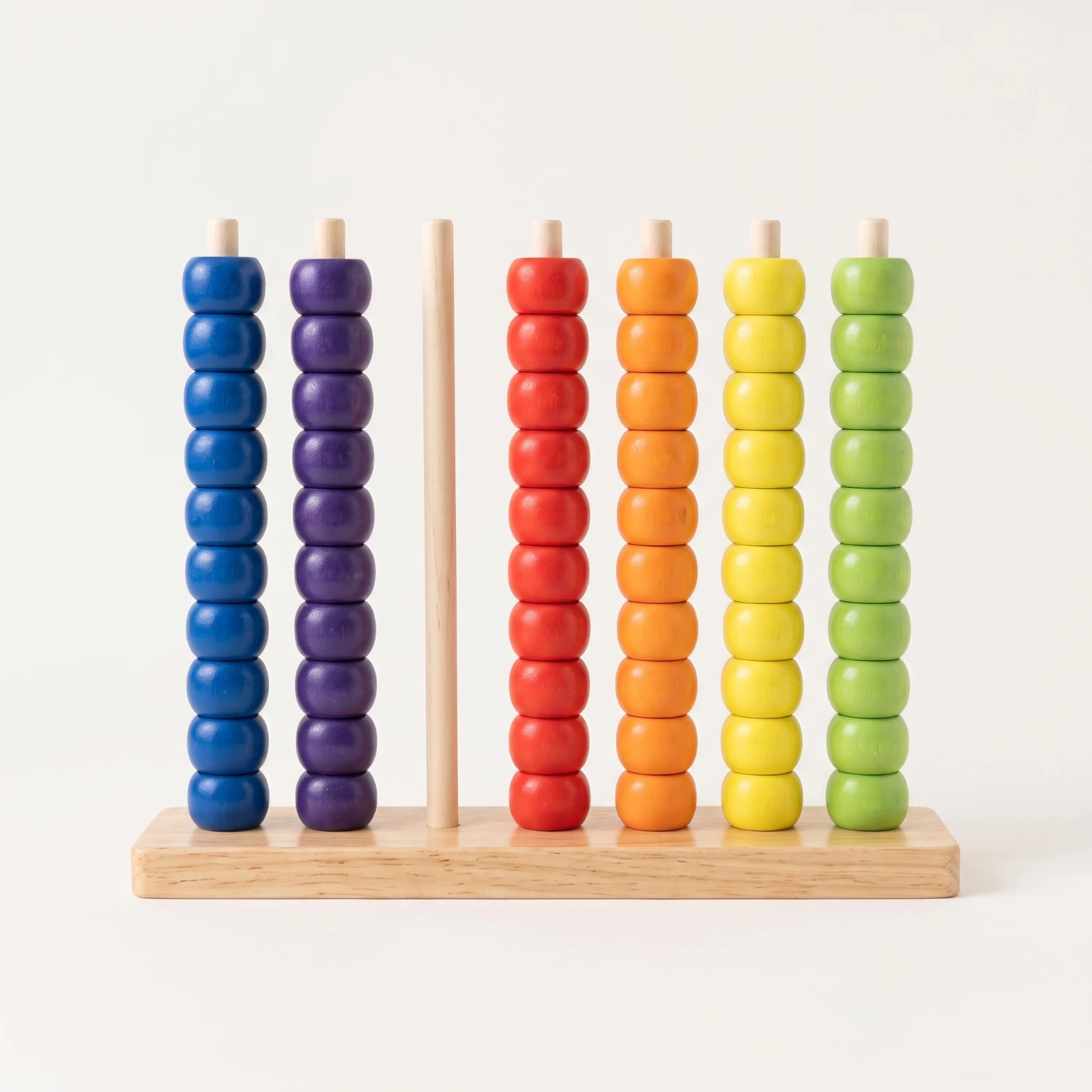 Wooden Bead Sequencing Toy Set Child-Centered-Style Bead Stacking Toy Shape Matching Stacker Preschool Wooden Beads Kit