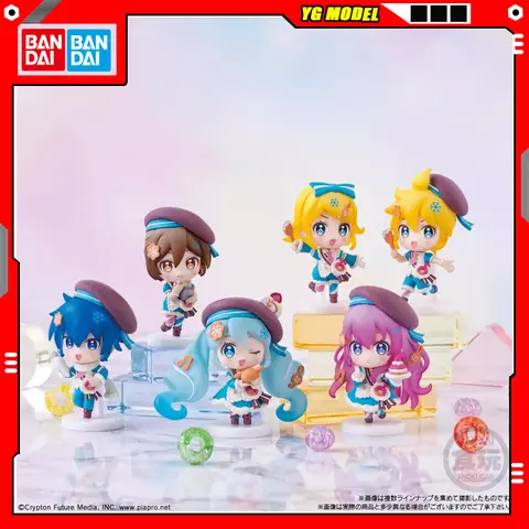 Bandai Hatsune Miku Action Figure Rin Luka Len MEIKO KAITO EX CASHAPON 2026 Cute Collectible Toys Selected Ornaments Original