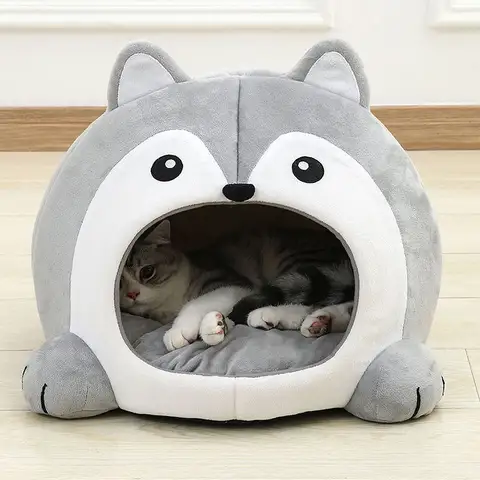 매우 부드러운 고양이 침대 애완 동물 바구니 고양이 집 소파 작은 개 라운지 쿠션 새끼 고양이 동굴 강아지 매트 하우스 텐트 침대 고양이 용품