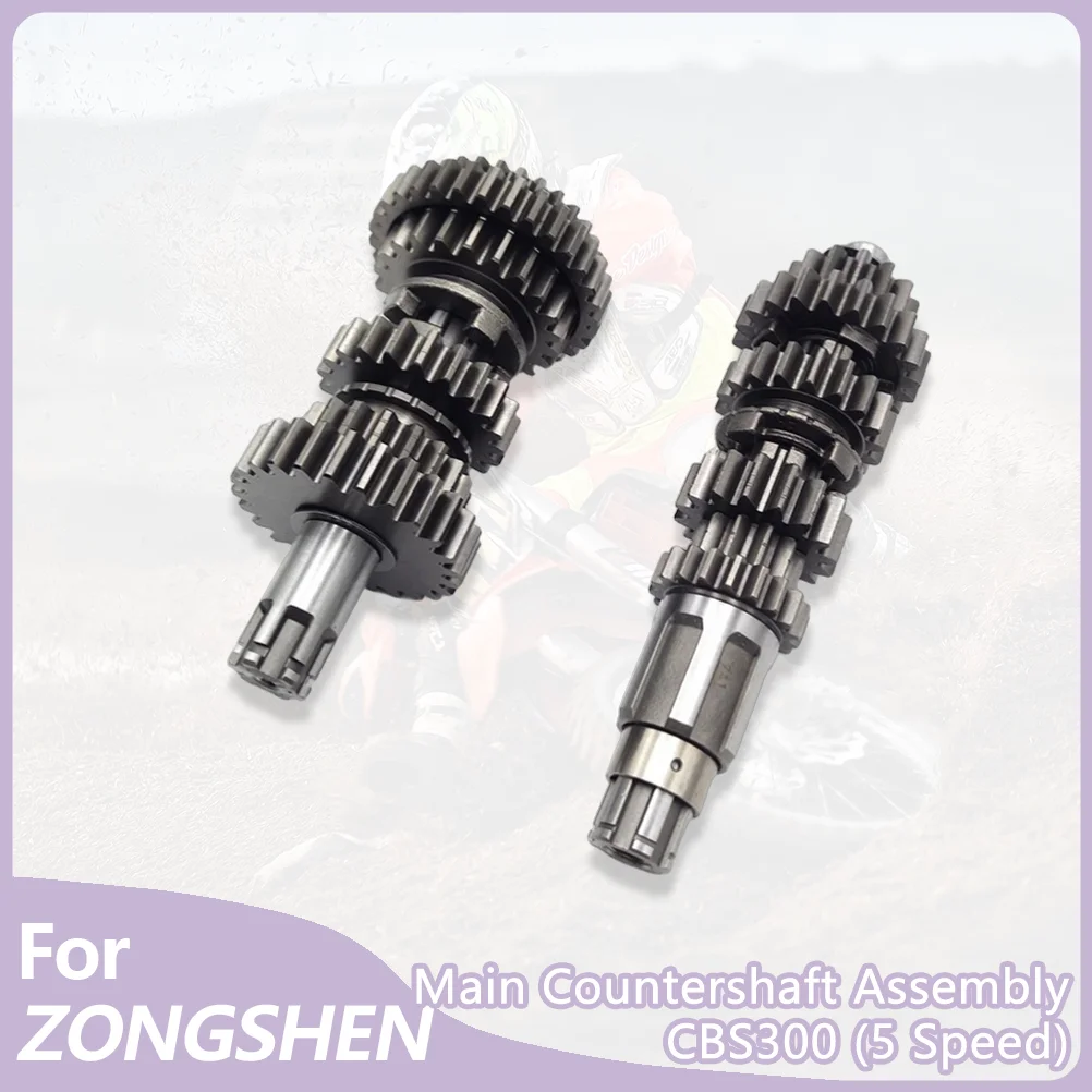 For CBS300 5-Speed Main Countershaft Assembly Motorcycle Transmission Part ZONGSHEN ZS174MN-3 300cc MOTOLAND AVANTIS Gearbox