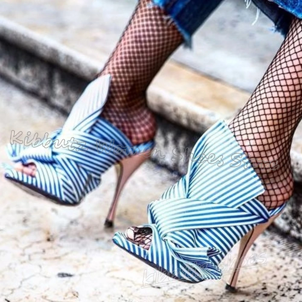 

Satin Slipper Sandals Slipper Fashion Novelty Sexy Elegant Concise Party Wedding Mixed Color Round Toe Thin High Heels Shoes New