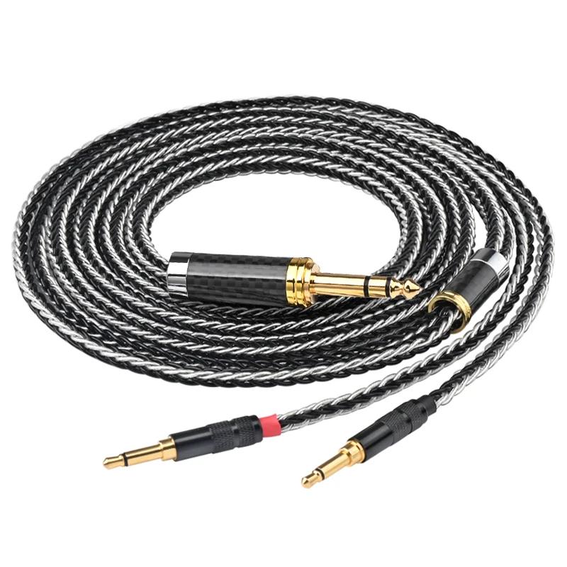 ATAUDIO Câble Casque Dual 3,5 mm OCC Argenté 5