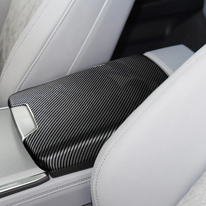 

Автомобиль для Audi A6 C8 2019-2022, центральная консоль, подлокотник, ящик для хранения, крышка панели, украшение, цвет углеродного волокна, аксессуары для интерьера