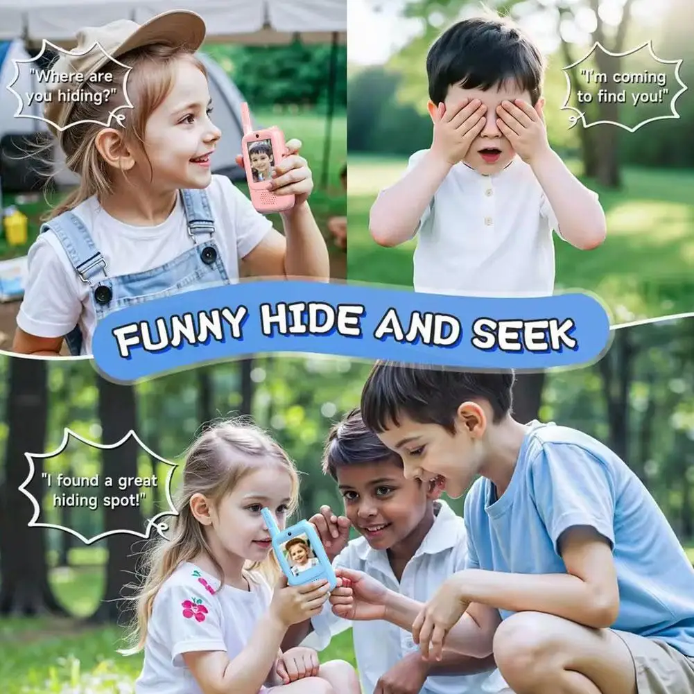 

Video Walkie Talkies For Kids,Rechargeable Kids Walkies Talkies 2 Pack,Indoor Outdoor Toys For Game Party Camping Christmas K9F6