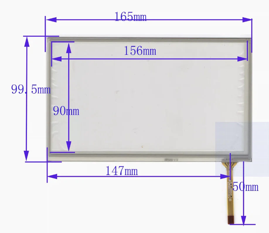 XWT433 7-inch four wire resistor touch handwriting external screen car navigation universal 165 * 99.5 quality guarantee